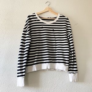 Splendid Striped Distressed Star Sweater